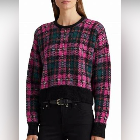 Lauren Ralph Lauren Sweaters - Lauren Ralph Lauren Plaid Wool Blend Crew Neck Sweater